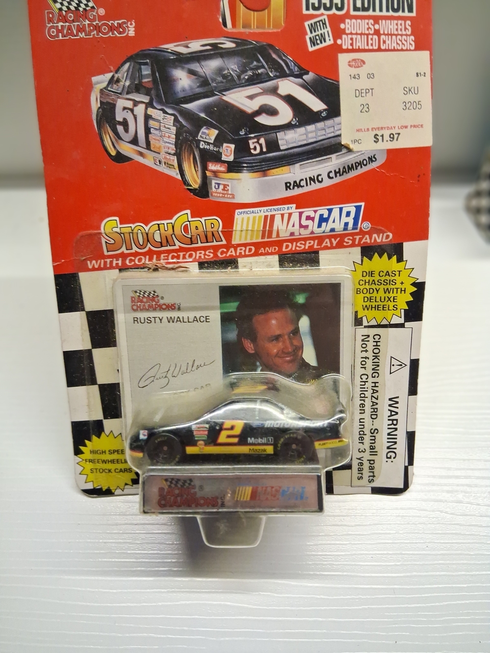 Racing Champions NASCAR Stock Car #2 Toy Car - Black & Yellow